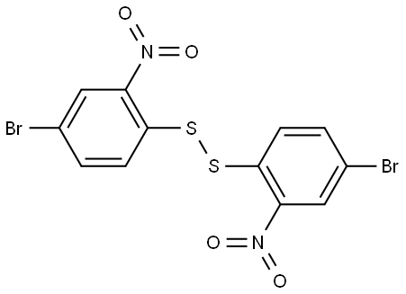 Disulfide, bis(4-bromo-2-nitrophenyl) (6CI,9CI) Structure