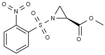 2-Aziridinecarboxylic acid, 1-[(2-nitrophenyl)sulfonyl]-, methyl ester, (2S)- Structure