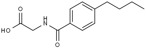 (4-butylbenzoyl)glycine Structure