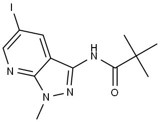 1-methyl-5-iodo-3-pivaloylaminopyrazolo[3,4-b]pyridine Structure