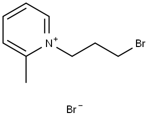 1-(3-bromopropyl)-2-methylpyridin-1-ium bromide Structure