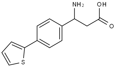 3-AMINO-3-(4-(THIOPHEN-2-YL)PHENYL)PROPANOIC ACID Structure