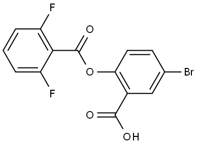 5-bromo-2-((2,6-difluorobenzoyl)oxy)benzoic acid Structure