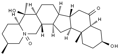 Cevan-6-one, 3,20-dihydroxy-, 28-oxide, (3β,5α)- Structure