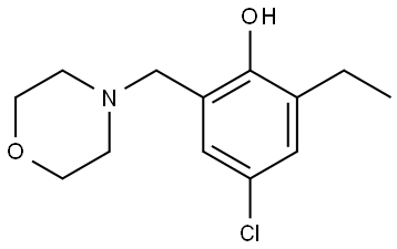 4-Chloro-2-ethyl-6-(4-morpholinylmethyl)phenol Structure