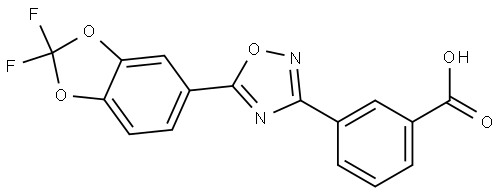 3-[5-(2,2-difluoro-benzo[1,3]dioxol-5-yl)-[1,2,4]oxadiazol-3-yl]-benzoic acid Structure