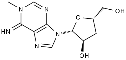 Adenosine, 3'-deoxy-1-methyl- (9CI) Structure
