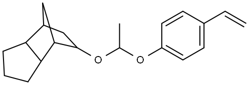 4,7-Methano-1H-indene, 5-[1-(4-ethenylphenoxy)ethoxy]octahydro- Structure