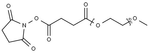 MONO-METHYL POLYETHYLENE GLYCOL 5'000 SUCCINATE N-SUCCINIMIDYL ESTER Structure