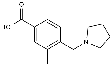 3-Methyl-4-(1-pyrrolidinylmethyl)benzoic acid Structure