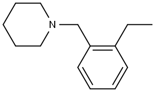 1-[(2-Ethylphenyl)methyl]piperidine Structure