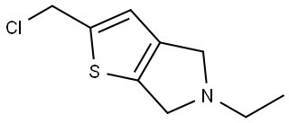 2-(chloromethyl)-5-ethyl-5,6-dihydro-4H-thieno[2,3-c]pyrrole Structure