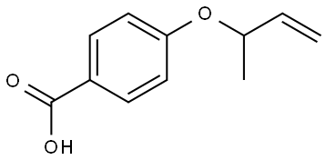 Benzoic acid, 4-[(1-methyl-2-propen-1-yl)oxy]- Structure