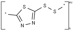 Poly(1,3,4-thiadiazole-2,5-diyldithio) Structure