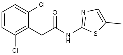 2,6-Dichloro-N-(5-methyl-2-thiazolyl)benzeneacetamide Structure