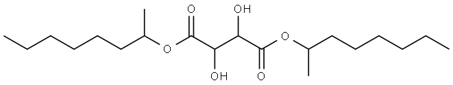 di(octan-2-yl) (2R,3R)-2,3-dihydroxysuccinate Structure