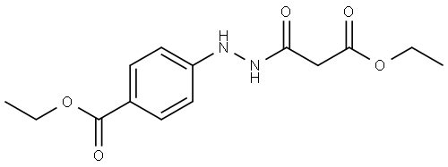 Propanedioic acid, 1-ethyl ester, 3-[2-[4-(ethoxycarbonyl)phenyl]hydrazide] Structure