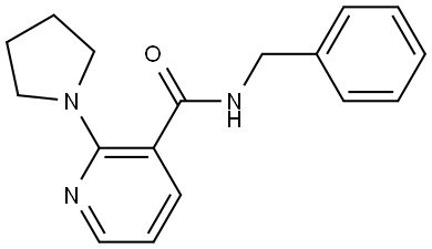 N-(Phenylmethyl)-2-(1-pyrrolidinyl)-3-pyridinecarboxamide Structure