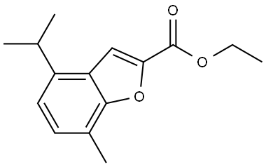 ethyl 4-isopropyl-7-methylbenzofuran-2-carboxylate 구조식 이미지