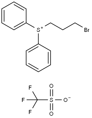 Sulfonium, (3-bromopropyl)diphenyl-, 1,1,1-trifluoromethanesulfonate (1:1) Structure