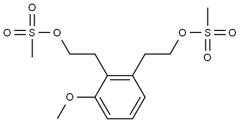 1,2-Benzenediethanol, 3-methoxy-, 1,2-dimethanesulfonate Structure