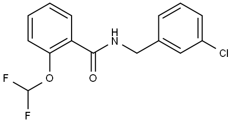 N-[(3-Chlorophenyl)methyl]-2-(difluoromethoxy)benzamide Structure