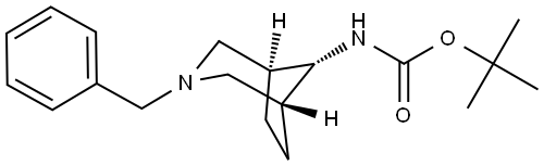 Carbamic acid, [(8-anti)-3-(phenylmethyl)-3-azabicyclo[3.2.1]oct-8-yl]-, 1,1-dimethylethyl ester (9CI) Structure