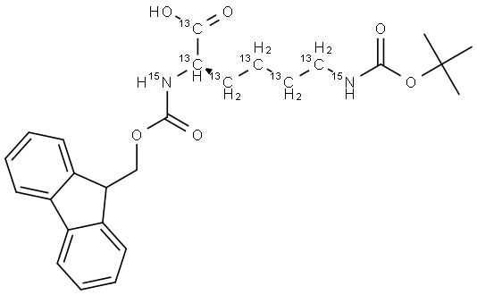 Fmoc-Lys(Boc)-OH-13C6,15N2 Structure