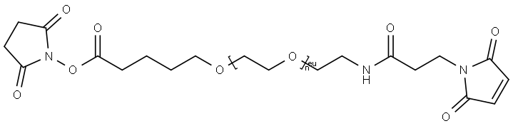 maleimide-PEG-valeric acid Structure