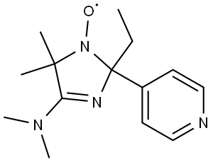 5,5-Dimethyl-4-dimethylamino-2-ethyl-2-(pyridine-4-yl)-2,5-dihydro-1H-imidazole-1-oxyl Structure