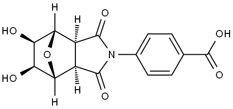 4-((3aR,4R,5S,6R,7S,7aS)-5,6-dihydroxy-1,3-dioxohexahydro-1H-4,7-epoxyisoindol-2(3H)-yl)benzoic acid Structure