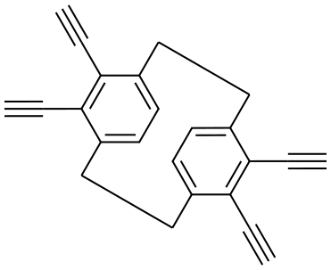 4,5,13,14-tetraethynyl[2,2]paracyclophane Structure