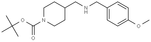 tert-butyl 4-(((4-methoxybenzyl)amino)methyl)piperidine-1-carboxylate Structure