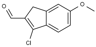 3-chloro-6-methoxy-1H-indene-2-carbaldehyde Structure