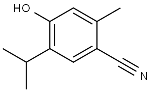 4-Hydroxy-2-methyl-5-(1-methylethyl)benzonitrile Structure