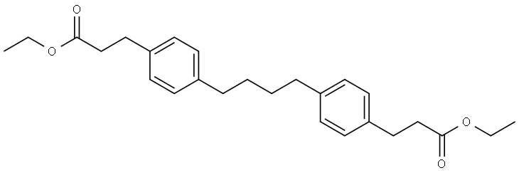 3-(4-(4-(4-(2-ETHOXYCARBONYL-ET)-PH)-BUTYL)-PHENYL)-PROPIONIC ACID ETHYL ESTER Structure