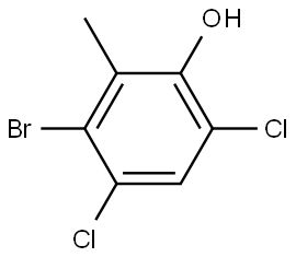 Phenol, 3-bromo-4,6-dichloro-2-methyl- Structure