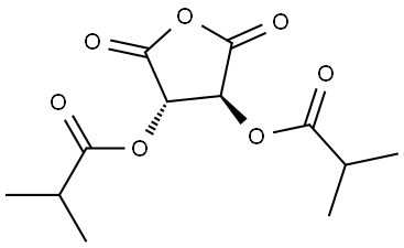 (3S,4S)-2,5-dioxo-3,4-diisobutyroyloxy-3,4-dihydrofuran Structure