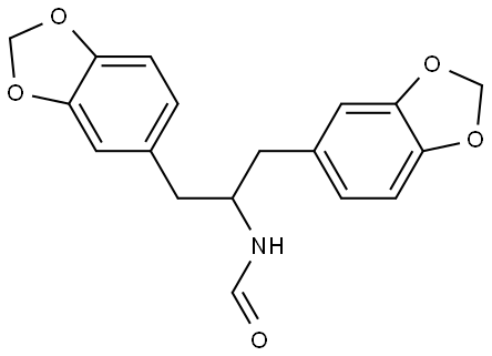 Formamide, N-[2-(1,3-benzodioxol-5-yl)-1-(1,3-benzodioxol-5-ylmethyl)ethyl]- Structure