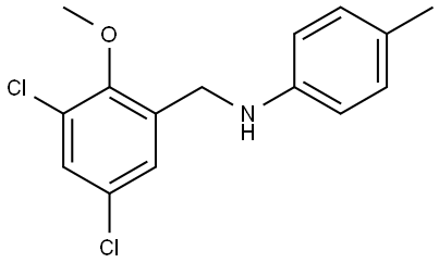 3,5-Dichloro-2-methoxy-N-(4-methylphenyl)benzenemethanamine Structure