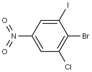 2-Bromo-1-chloro-3-iodo-5-nitro-benzene Structure