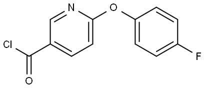 6-(4-Fluorophenoxy)-3-pyridinecarbonyl chloride Structure