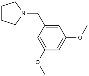 1-[(3,5-Dimethoxyphenyl)methyl]pyrrolidine Structure