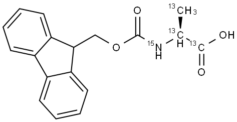 Fmoc-Ala-OH (U-13C3, U-15N) Structure