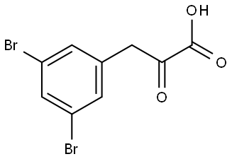 Benzenepropanoic acid, 3,5-dibromo-α-oxo- Structure