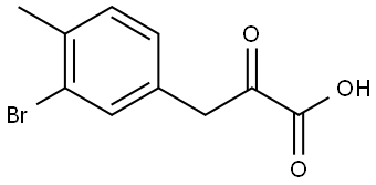 Benzenepropanoic acid, 3-bromo-4-methyl-α-oxo- Structure