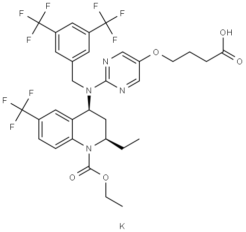 Obicetrapib potassium Structure