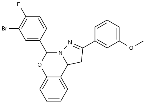 3-(5-(3-BR-4-F-PH)-1,10B-DIHYDROPYRAZOLO(1,5-C)(1,3)BENZOXAZIN-2-YL)PH ME ETHER Structure