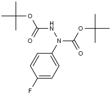 di-tert-butyl 1-(4-fluorophenyl)hydrazine-1,2-dicarboxylate Structure