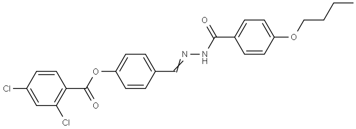 4-(2-(4-BUTOXYBENZOYL)CARBOHYDRAZONOYL)PHENYL 2,4-DICHLOROBENZOATE Structure